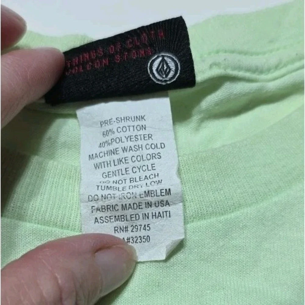 Vintage Volcom Stone Shirt Mens Large Y2K Skate‎ Surf Grunge 2000s Green